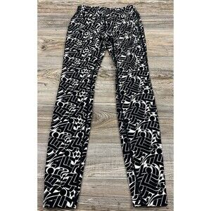 Nike Leggings Women's S  Dri-Fit Black White Running Mid‎ Waist